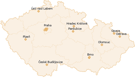 Map with institutions overview